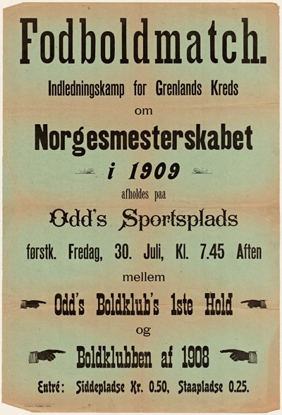 Football Match. Opening Game for Grenland